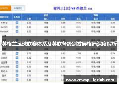 英格兰足球联赛体系及英联各级别发展格局深度解析
